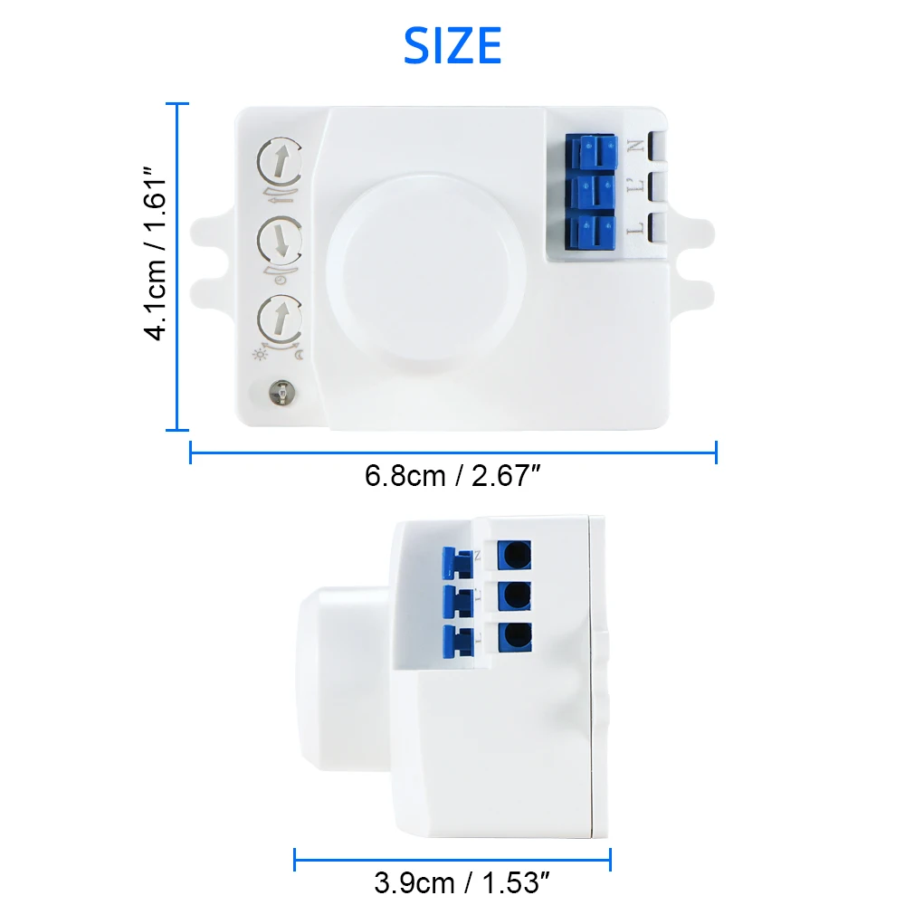 5.8GHz HF System LED Microwave 360 Degree Motion Sensor Light Switch Body Motion Detector 220V Body Sensor Switch