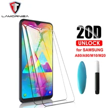 20D УФ Полный Клей Стекло для samsung Galaxy A50 A30 A20 A70 A80 A90 A10 M10 M20 M30 Защитная пленка для экрана с УФ-светом УФ-клей