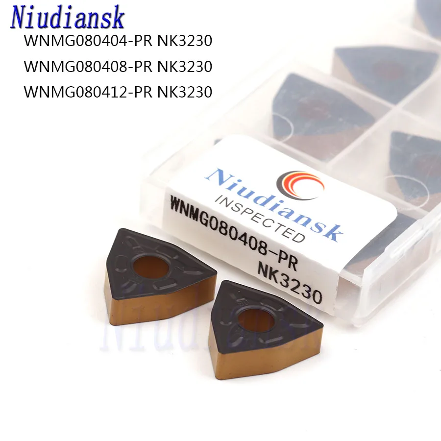 

10pcs WNMG080404 PR WNMG080408 PR WNMG080412 PR NK3230 High Quality Carbide Insert CNC Machine Turning Tool For Steel Processing