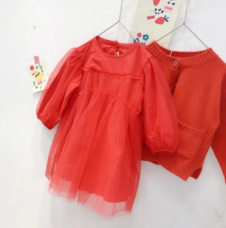 Новое Стильное платье принцессы для девочек, модные хлопковые весенние платья для девочек 2-8 лет, HJ430