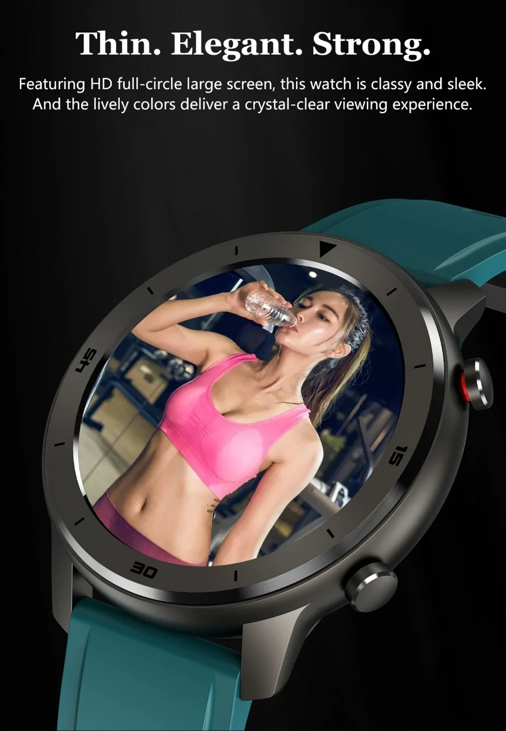 LEMADO Смарт-часы, круглый сенсорный экран, IP68, водонепроницаемые, 230 мА/ч, батарея, сплав, чехол, напоминание о звонке, умные часы для мужчин и женщин