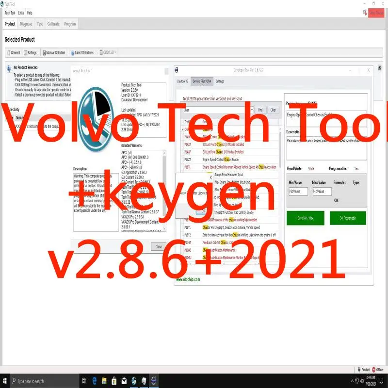 Volvo Premium Tech Tool v2.8.60 + DEVTOOL APCI 03 _ 2021 Полный Автомобильный Инструмент KEYGEN |