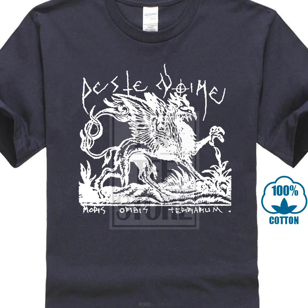 Peste Noire футболка Mors Orbis Nuit абсурдная Goatmoon Kpn унисекс короткая длинная футболка 018897 - Цвет: Тёмно-синий