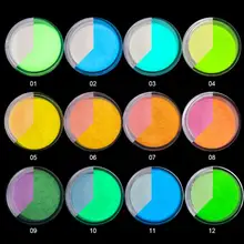 Поднос для ногтей порошок для ногтей светящийся порошок для ногтей, блестками и кристаллами; Цвет лак для ногтей 12 Цветов порошок высокое качество набор для макияжа бровей, новое поступление