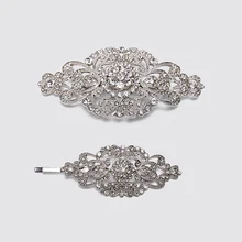 Dvacaman ZA Роскошные хрустальные заколки для волос для женщин винтажные массивные цветочные заколки для девочек для банкета персонализированные аксессуары для волос