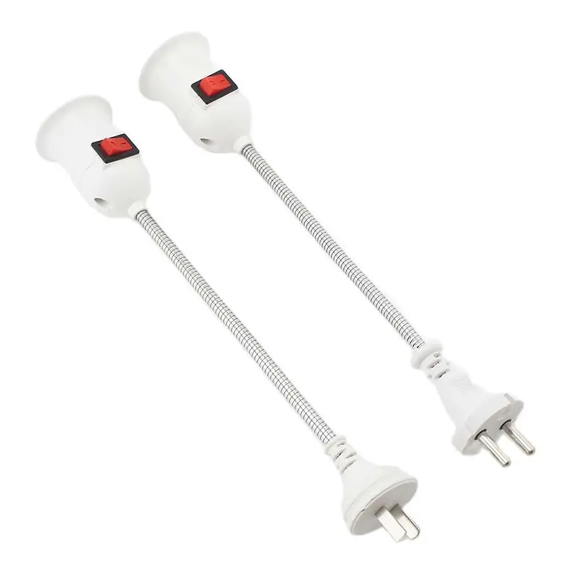 E27 Socket Lamp Bulb Holder Light Socket With Switch EU US Plug Lamp Holder Energy Saving Lampada LED Table Led Base