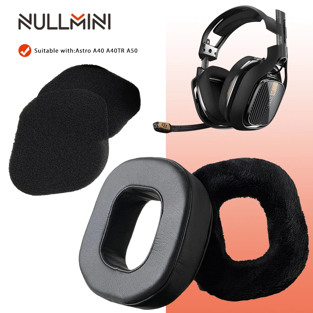 Сменные амбушюры NullMini для наушников Astro A40 A40TR A50 мягкие кожаные наушники