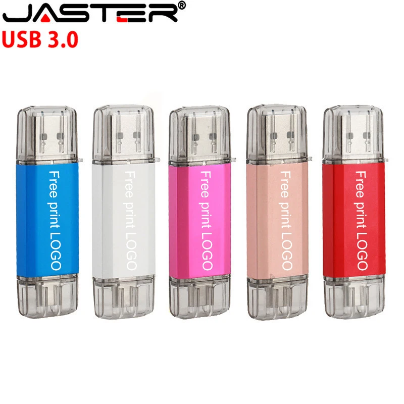 USB Type C Горячая Распродажа JASTER OTG флеш накопитель 64 ГБ 32 16 8 4 флешка 3 0 Флешка для