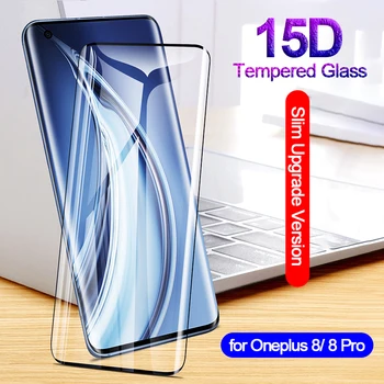 

For Oneplus 8 Pro Glass for Oneplus 7 7T 8 Pro Screen Protector Ultra Thin Protective 9H Tempered 15D Glass Film