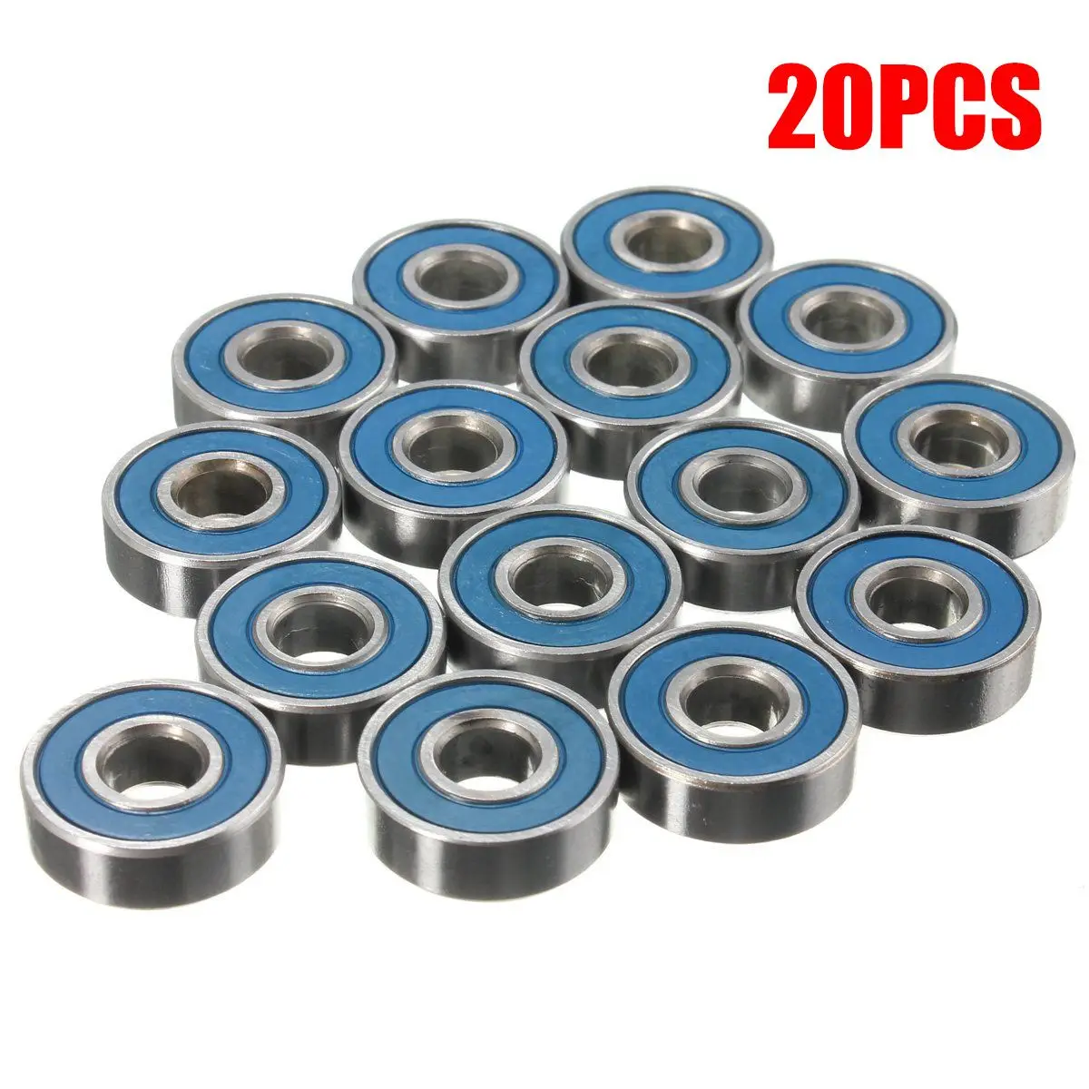 Blue 608RS Carbon Steel ABEC-9 Model Skateboard Wheel Bearings Kit Roller Skate Scooter Toy Car Wheel Bearing Replacement Parts
