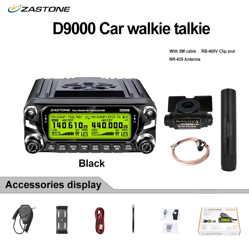ZASTONE D9000 50 Вт Автомобильная рация Двухдиапазонная двухсторонняя радиосвязь