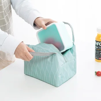 

Waterproof Portable Lunch Bag New Thermal Insulated Lunch Box Tote Cooler Handbag Bento Pouch Dinner Container Food Storage Bags
