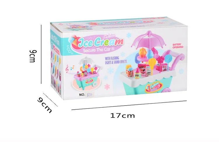 Милая имитация леденец тележка для мороженого набор интересные ролевые игры продукты игрушки с колесами подарок для детей