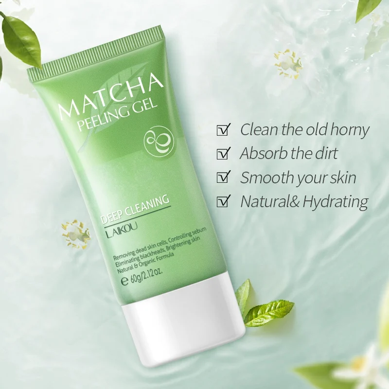 Matcha Exfoliating Gel Moisturizing Exfoliation Shrinking Pores Soften Skin Facial Scruber