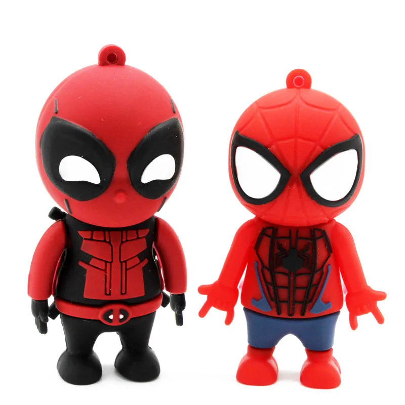 

TEXT ME Cartoon Death Spiderman Black panther 64GB USB Flash Drive 4GB 8GB 16GB 32GB Pendrive USB 2.0 Usb stick