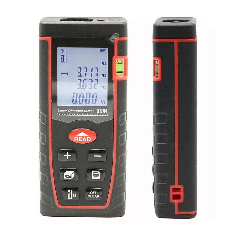 BMBY-131Ft измеритель расстояния цифровой диастметр дальномер измеритель площади объем измерительный инструмент с ЖК-дисплеем 4 линии