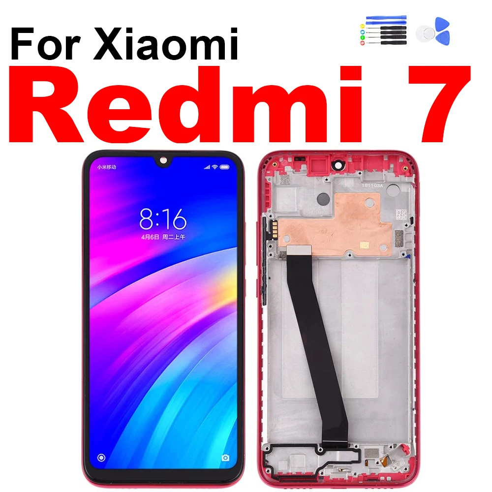 

For Xiaomi Redmi 7 Display Touch Screen Digitizer LCD Assembly for Xiaomi Redmi 7 Screen with Frame Repair Replacement