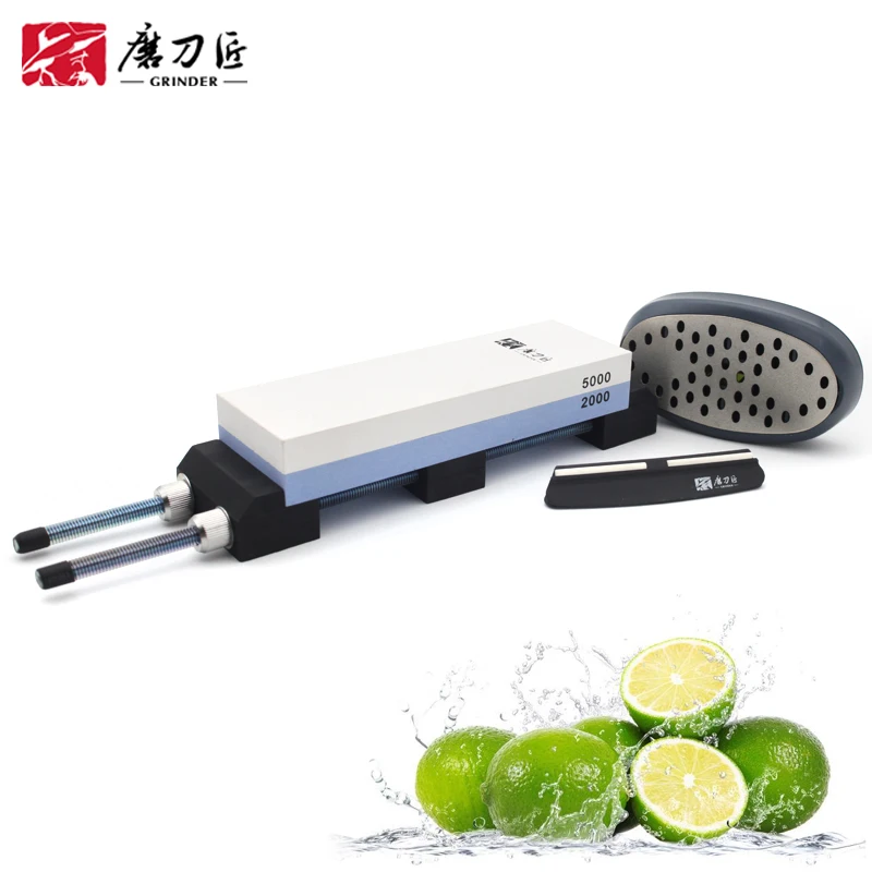 GRINDER Whetstone 2000/5000# Professional sharpening stone Angle guide Fixde Diamond Non Slip base Kitchen system | Дом и сад