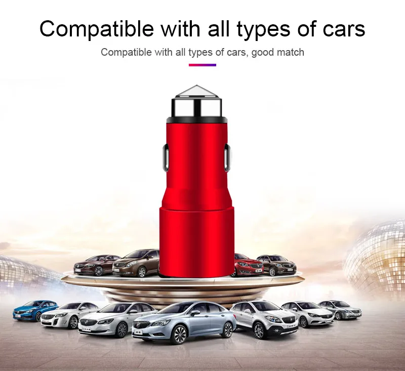 Denicer автомобильное зарядное устройство 1а/2а USB Автомобильное зарядное устройство для прикуривателя мини USB Автомобильные аксессуары с дополнительным двойным зарядным устройством USB универсальный