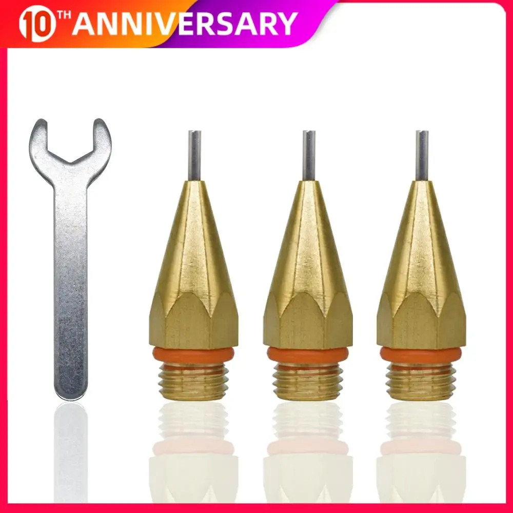

Hot Melt Glue Gun Copper Nozzle Small Diameter Nozzle 1.0x40mm 1mm Aperture Diameter with Nozzle Wrench,3PCS/Lot