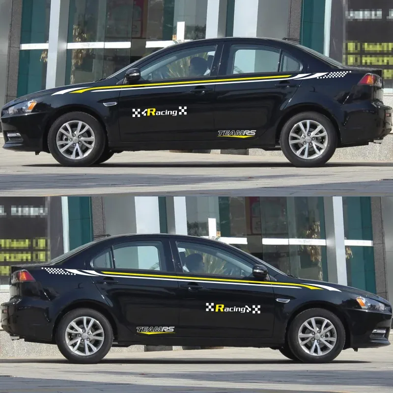 Option 8 World Datong автомобильный стикер для Mitsubishi LancerEX Lancer EX автомобиль с обеих сторон тела спортивные наклейки для авто - Название цвета: Option 8
