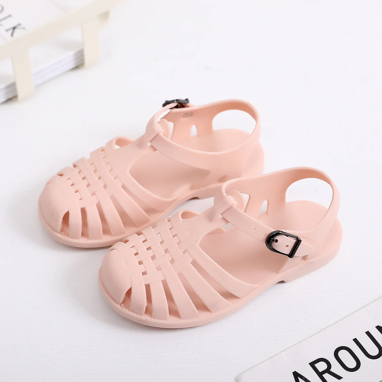 best children's shoes Summer Children Sandals Boys Toddler Soft Non-slip Princess Shoes Kids Candy Jelly Beach Shoes Girl Kids Casual Roman Slippers extra wide children's shoes