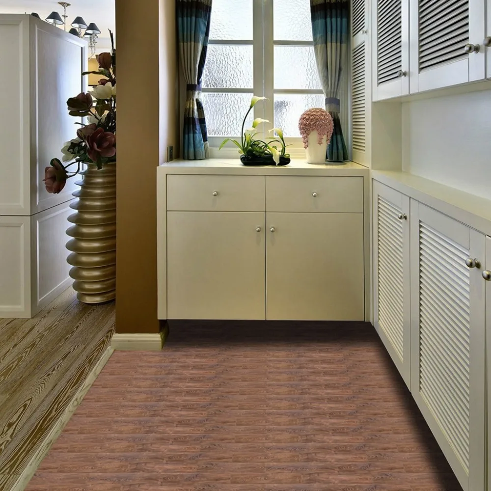 Simulation of wood floor stickers waterproof non-slip wear-resistant DIY self-adhesive tile stickers living room bedroom 30D5 (16)