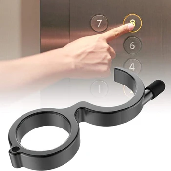 

Door Opener Key Fob Hook EDC Prevent Virus Infections Non-contact Key Switch For Opening The Door