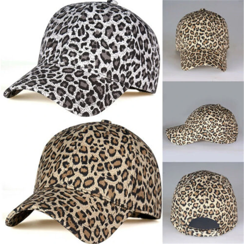 cheetah print baseball cap