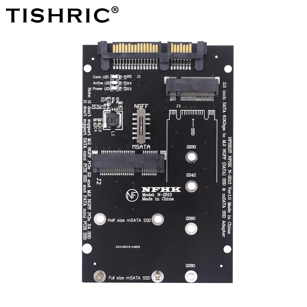 Адаптер SSD TISHRIC M.2 MSATA NGFF на 2 5 дюйма SATA 6 0 Гбит/с 3 | Компьютеры и офис