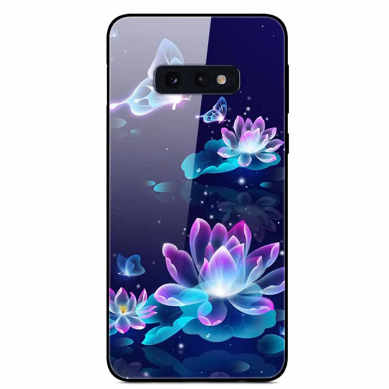 4 5," чехол для samsung S10E чехол из закаленного стекла с принтом на заднюю панель жесткий чехол на samsung Galaxy S10E чехол для телефона fundas S 10E - Цвет: 4