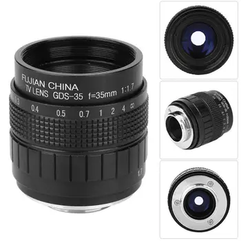 

35mm F1.7 CCTV C Mount Lens MC Multilayer Coating Optical Glass Universal for SLR Camera