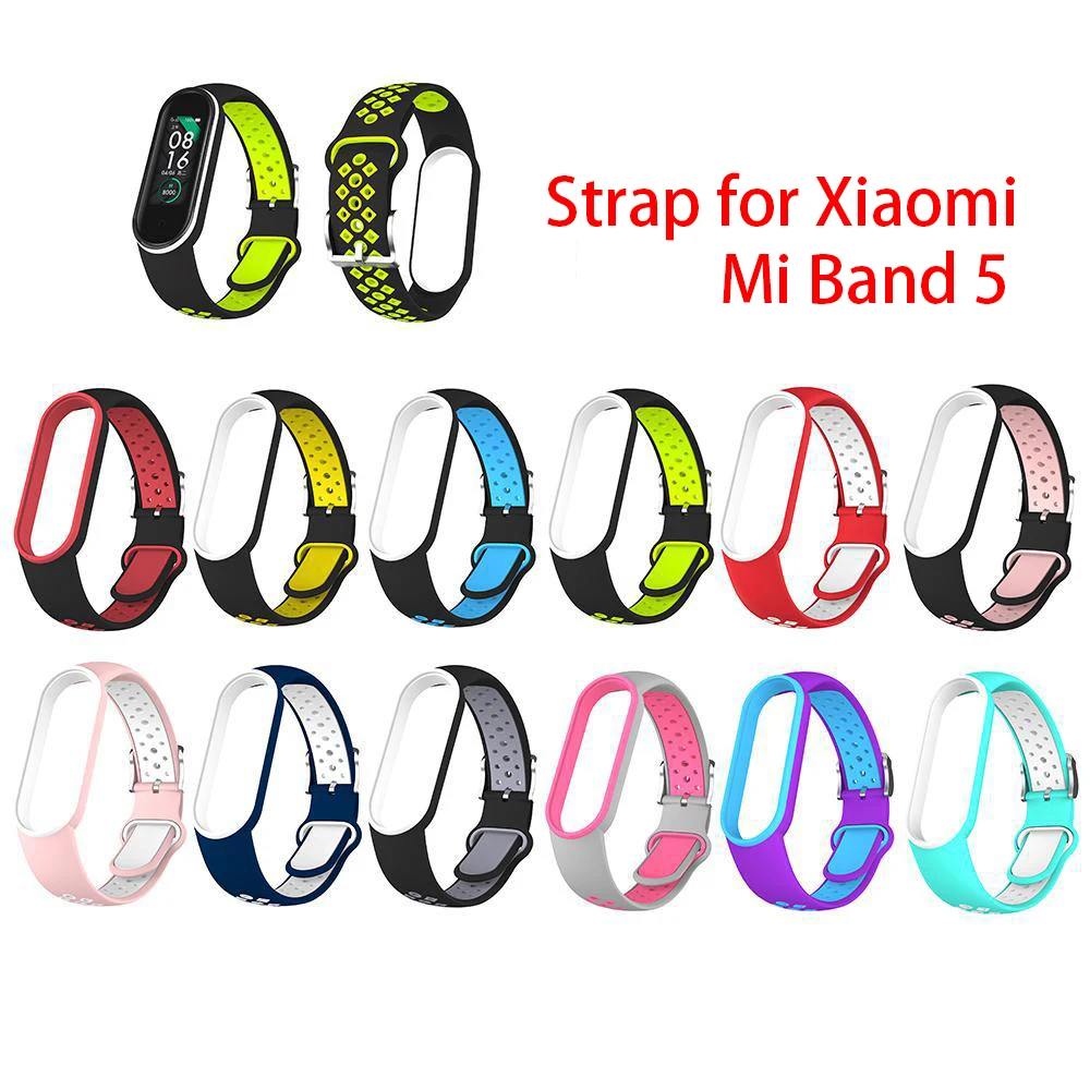 Strap For Mi band 5 4 3 breathable bracelet for mi miband sport strap XiaoMi | Наручные часы
