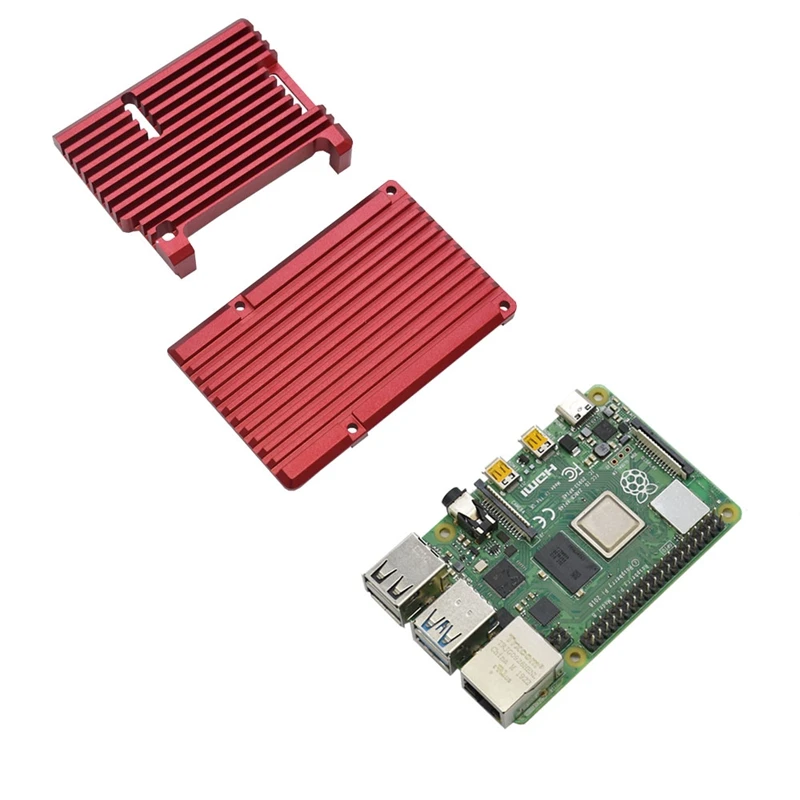 Для Raspberry Pi 4 Модель B 2GB ram Поддержка 2,4/5,0 GHz wifi Bluetooth 5,0 с алюминиевым ЧПУ сплав защитный чехол
