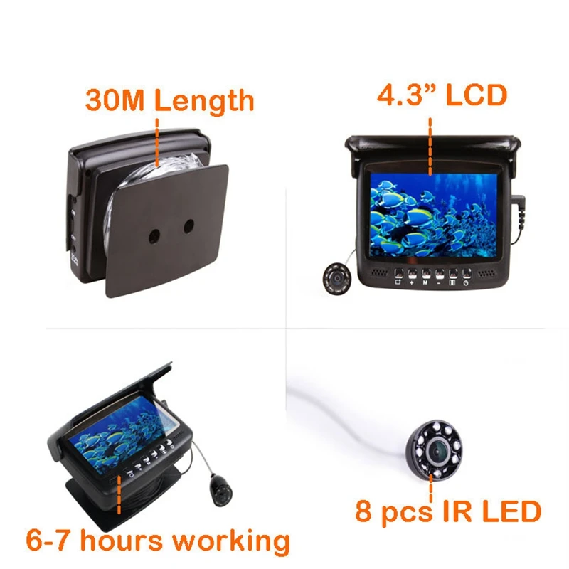 Underwater Fishing Camera 4.3 Inch HD LCD Fish
