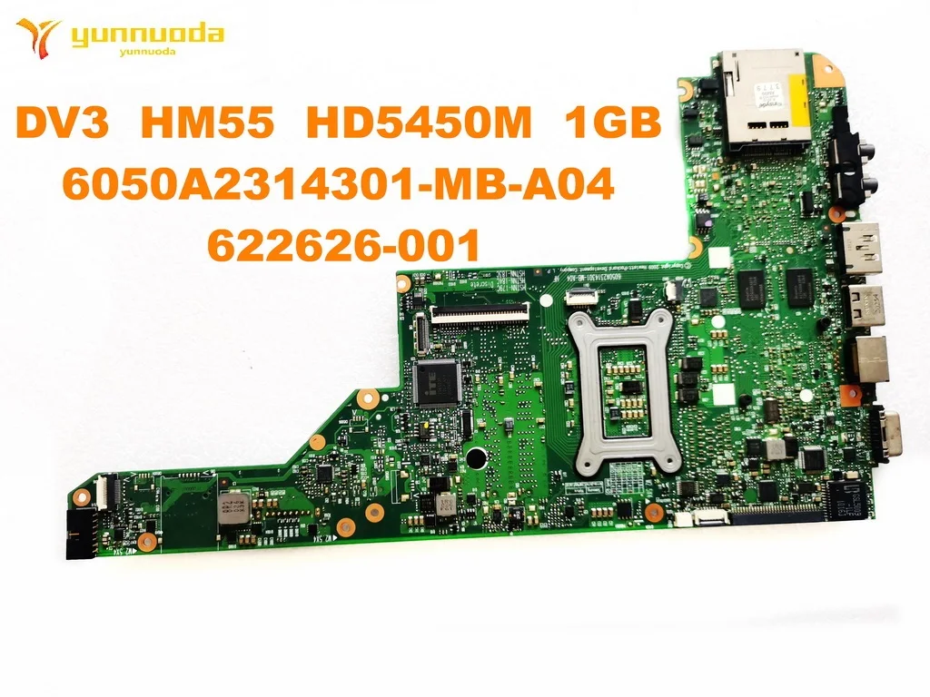 Оригинальная материнская плата для ноутбука hp DV3 DV3 HM55 HD5450M 1GB 6050A2314301-MB-A04 622626-001 протестированная хорошая