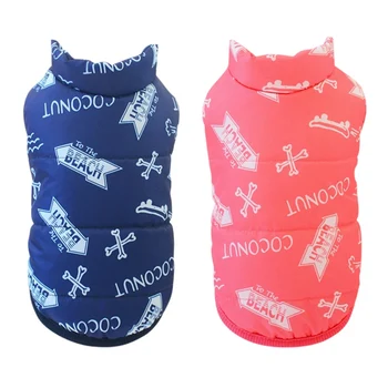 

Winter Warm Small Dog Coat Padded Jacket Casual Printed Cotton Vest Puppy Warm Down Parkas for Small And Medium Dog