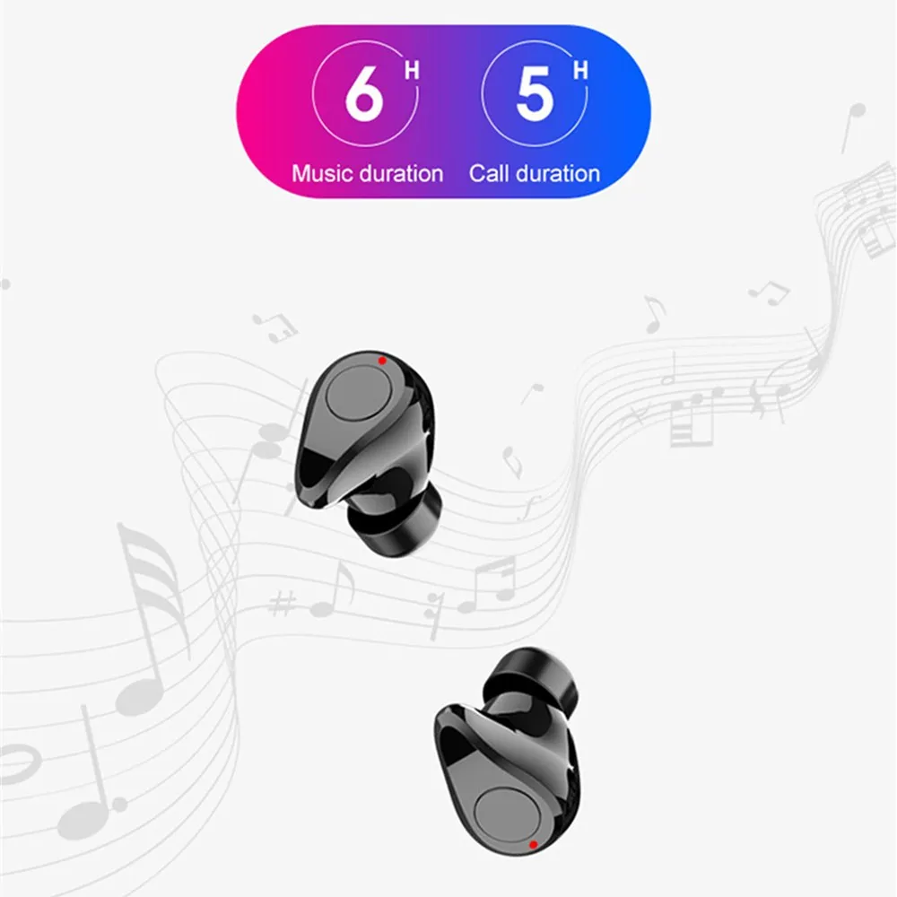 Wireless Bluetooth 5 0 Earphone Earbuds With Charge Box True Wireless Noise Reduction In Ear Waterproof Sports Earpiece TWS Q6