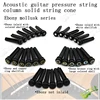 6pcs Ox bone Guitar Bridge Pins Ebony  Bridge Pin for Acoustic Guitar with Pearl Shell Brass Circle Guitar Accessories ► Photo 2/6