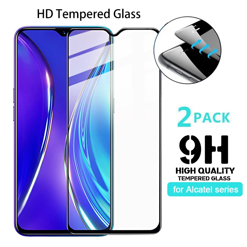 2 шт. закаленное стекло для Alcatel 1S 1V 3L 2020 5029Y 5028Y 5028D 5007G 5007A 5007U полноэкранный