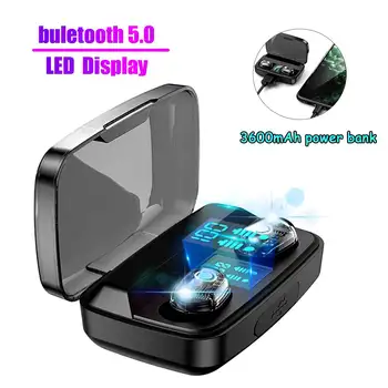 

TWS True Wireless Earbuds bluetooth 5.0 Earphones Mini TWS Waterproof Headfrees with 3600mAh Power Bank For Smart Phone
