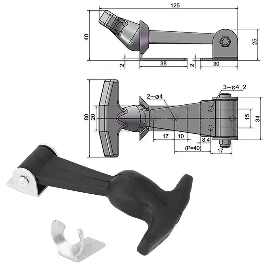 Galvanized Latches Buckle Holder Internal Button Hook Rubber Elastic Vehicle Shock Absorption Engine Cover Hasp 250N Load 1Pcs furniture hardware,toggle latches,jewelry box hasps,decorative latches
