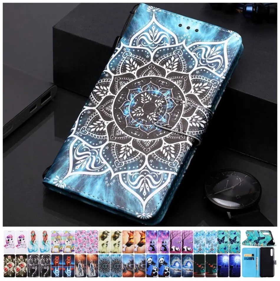 Мандала коробка Дети Прекрасный шаблон телефон бумажник для Redmi Note 7 Pro 8 8T кожаный