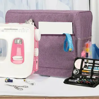 

Spot Dust Cover for Sewing Machine Reusable Oxford Cloth Protection Cover with Storage Bags Home Sewing Machine Accessories Q