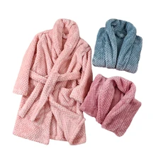 YK – pyjama chaud en flanelle pour enfant et adolescent de 4 à 18 ans, peignoir, vêtements de nuit, collection automne et hiver