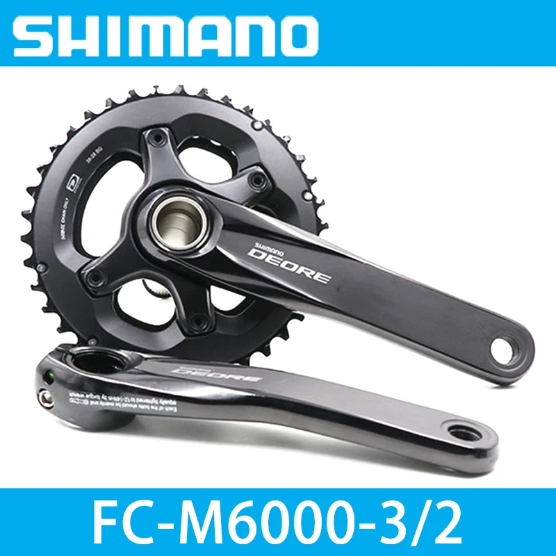 

SHIMANO DEORE M6000 FC-M6000 HOLLOWTECH II Crankset M6000 2x10 3x10-Speed BB52 40-30-22T 28-38T 26-36T 170MM 175MM M610 Crankset