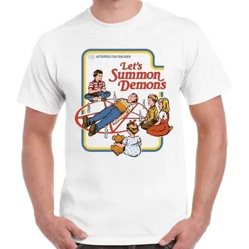 Let's Summon Demons Ringer 80s Story Book крутая Подарочная Ретро футболка для мужчин и женщин 2330