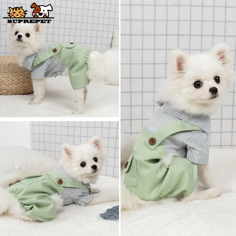 SUPREPET ropa Kawaii para perros pequeños, pantalones para cachorros, camisa para Chihuahua Pomerania, Mono para mascotas, Primavera|Monos y - AliExpress