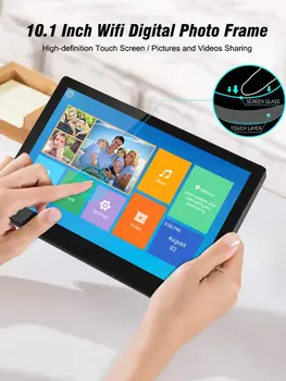 

10.1 Inch Wifi Digital Photo Frame 16GB Memory Network Cloud Album With LCD Touch Screen Photos Videos Digital Photo Frame