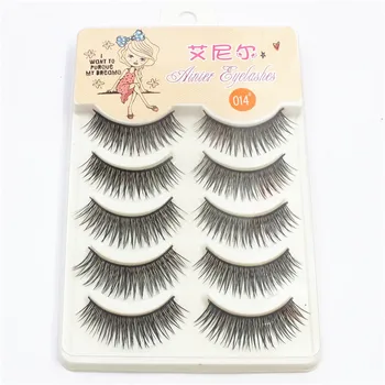 

Hot Selling Handmade 5 Pairs of 3D Mink False Eyelashes Grafting Makeup Natural Densely Cross False Eyelashes New Products